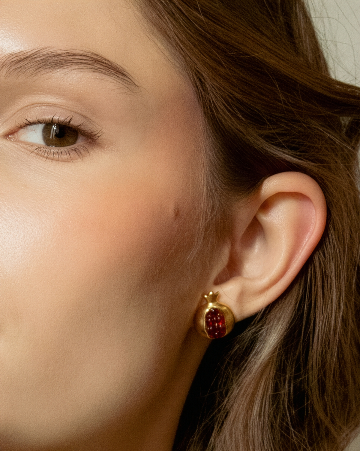 Pomegranate Stud Earrings