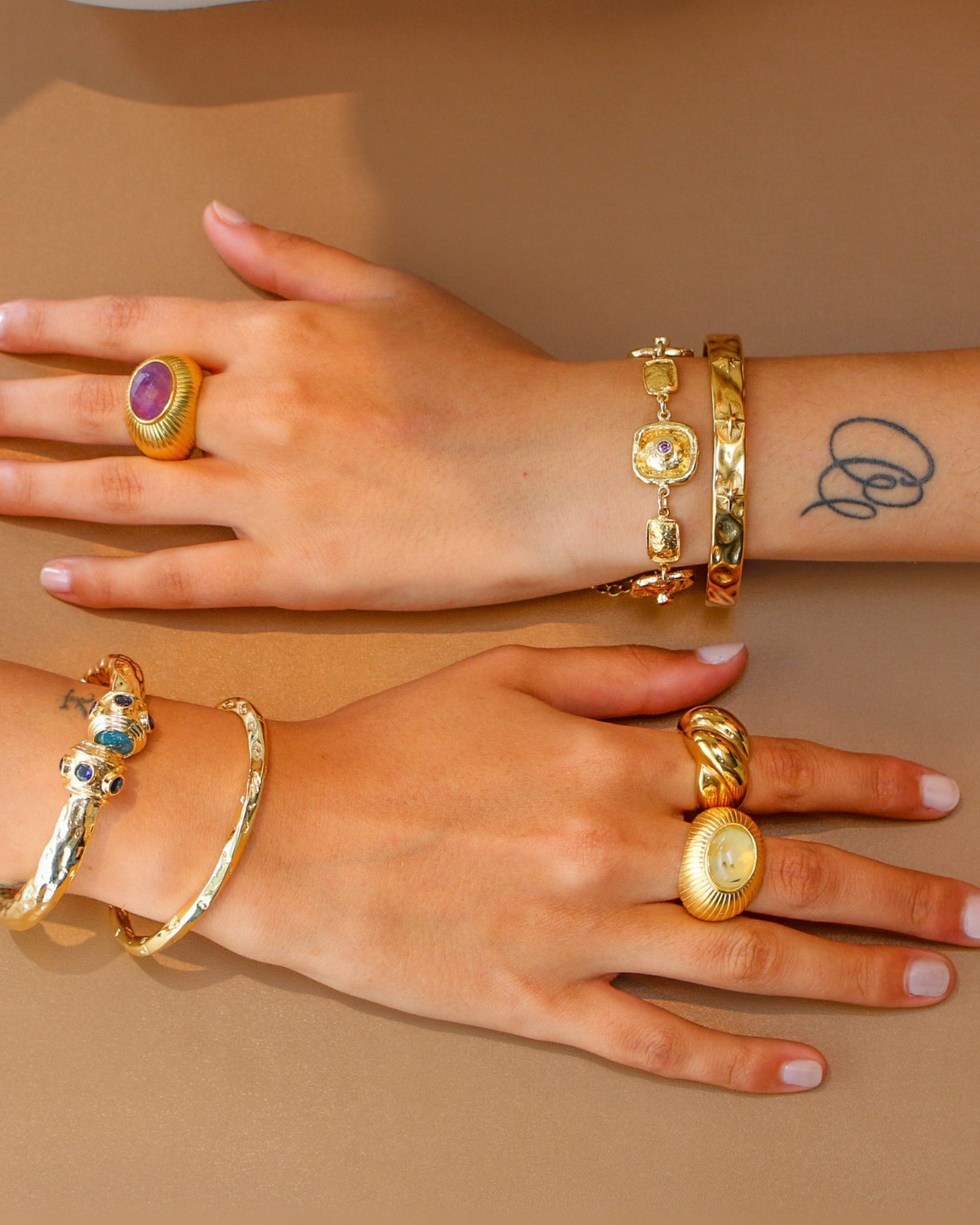 Gold Twisted Cuff Bracelet