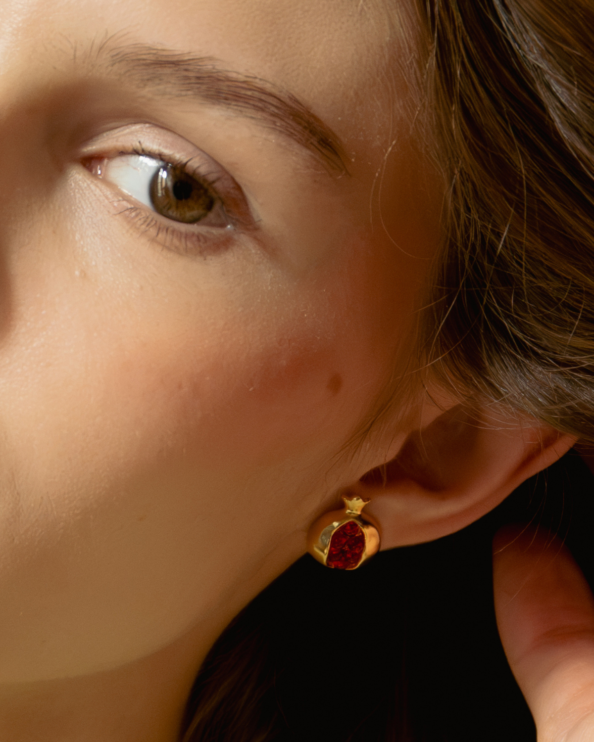 Pomegranate Stud Earrings