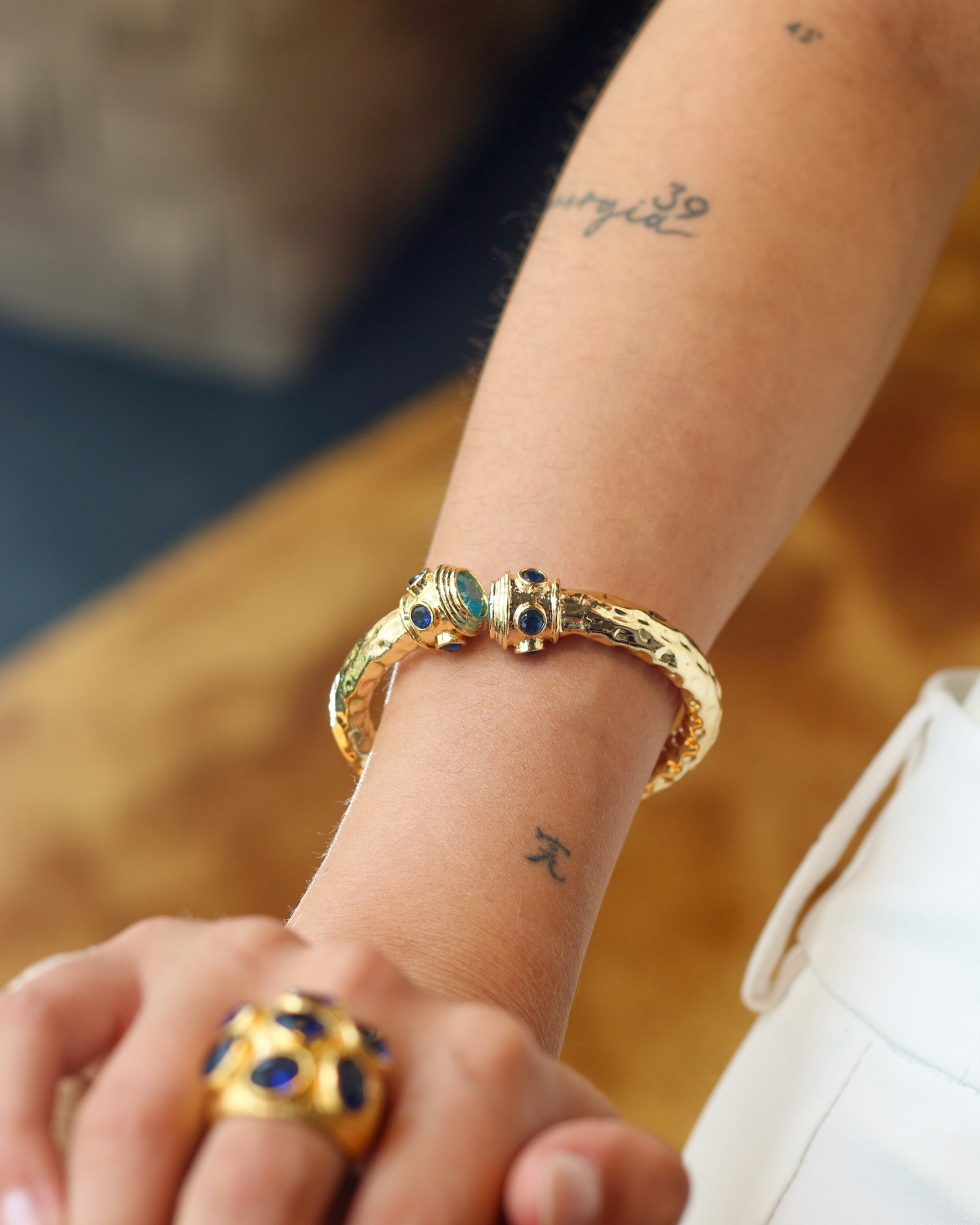 Golden Eclipse Zircon Bangle