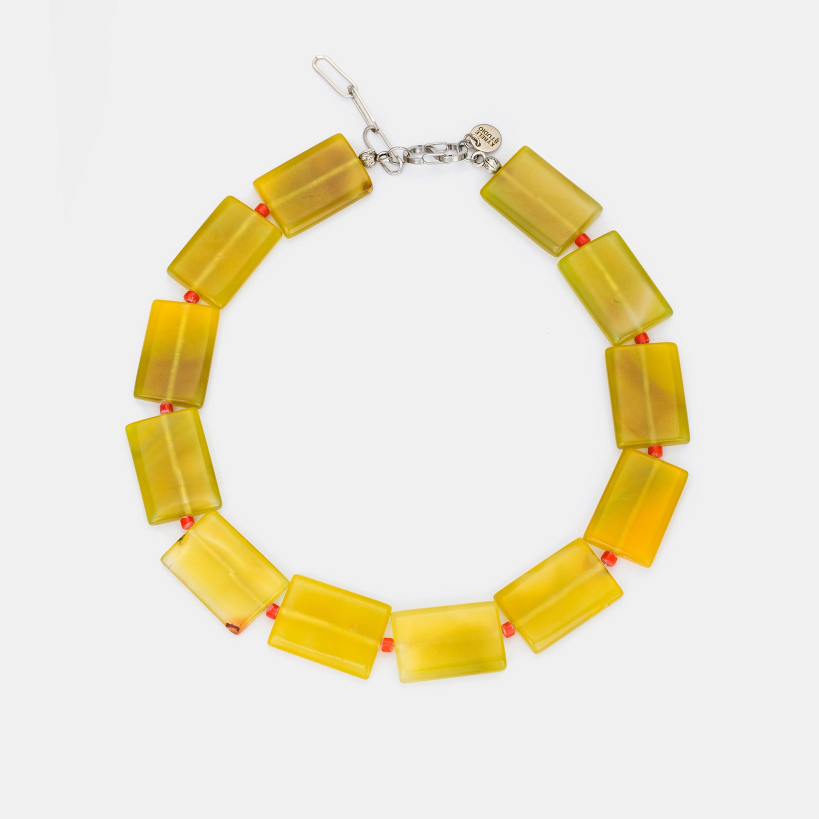 Golden Glow Necklace with Chunky Agate and Corals