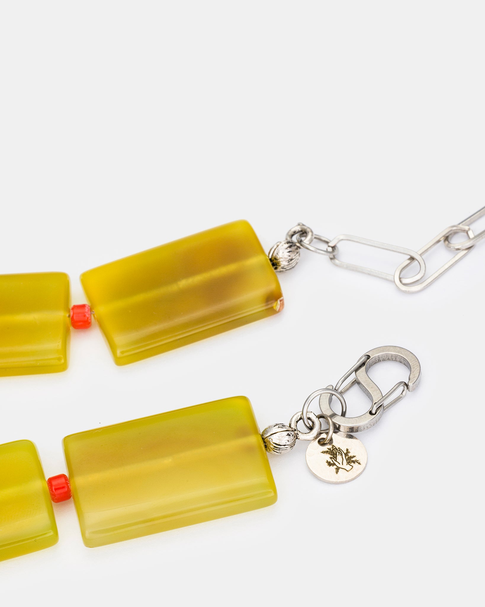 Golden Glow Necklace with Chunky Agate and Corals