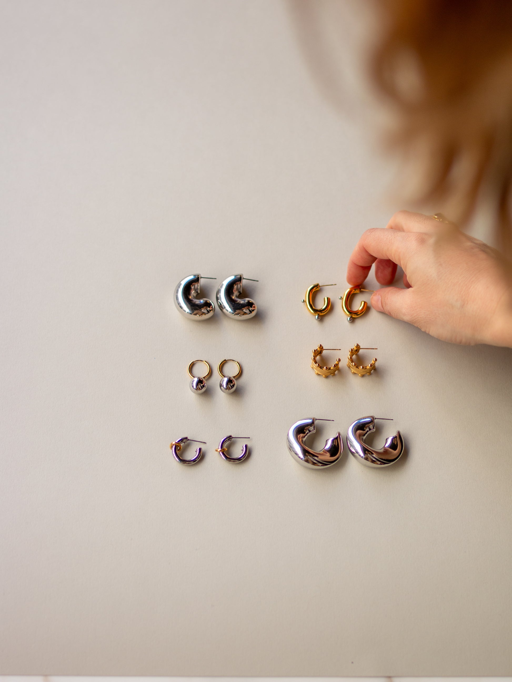 Mini Dual Tone Hoops in Silver and Gold