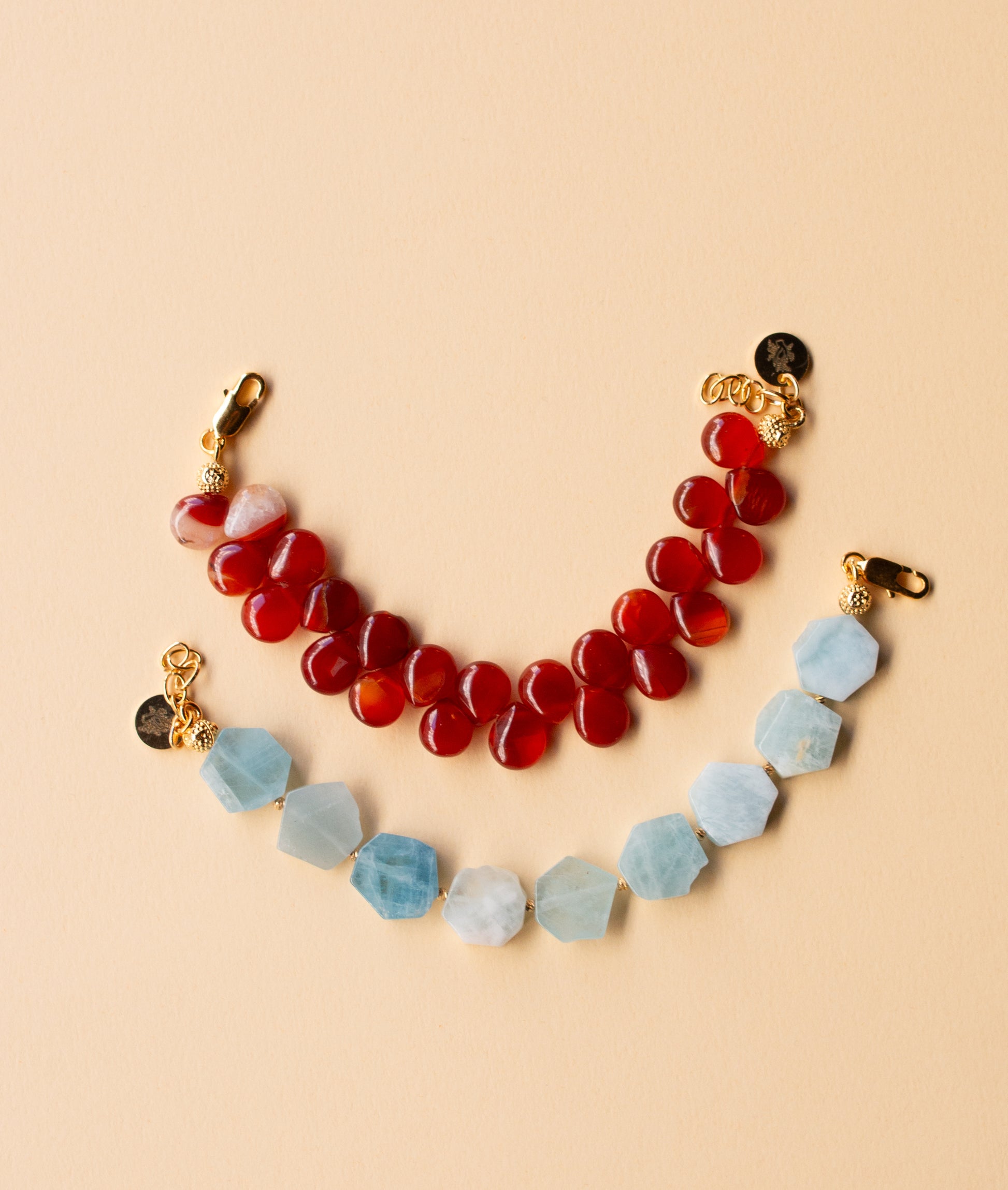 Crimson Flame Bracelet with Agate