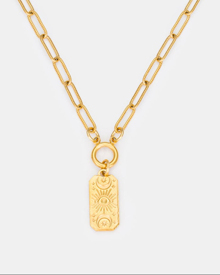 Sun Emblem Necklace in Gold