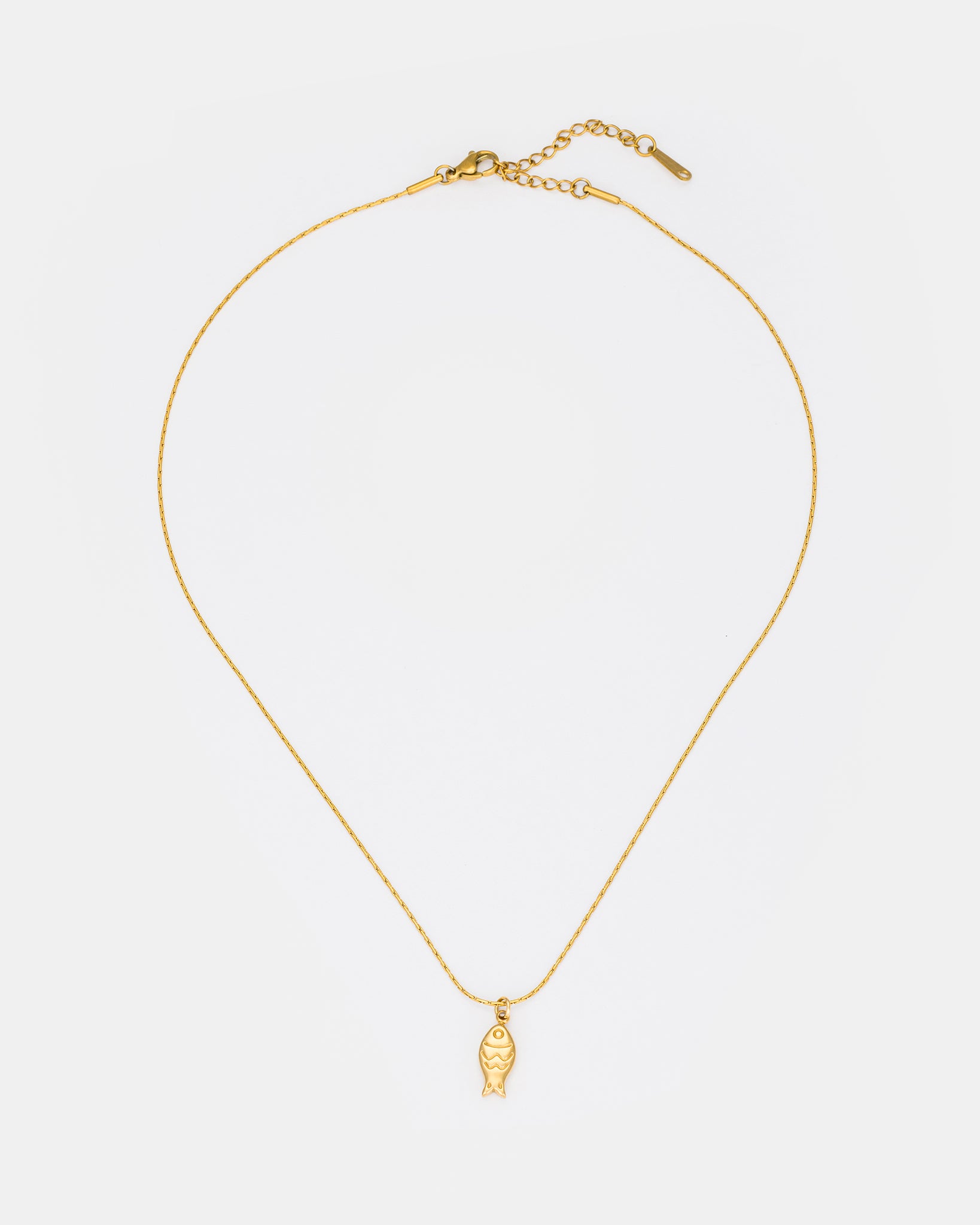 Oceanic Fish Necklace in Gold