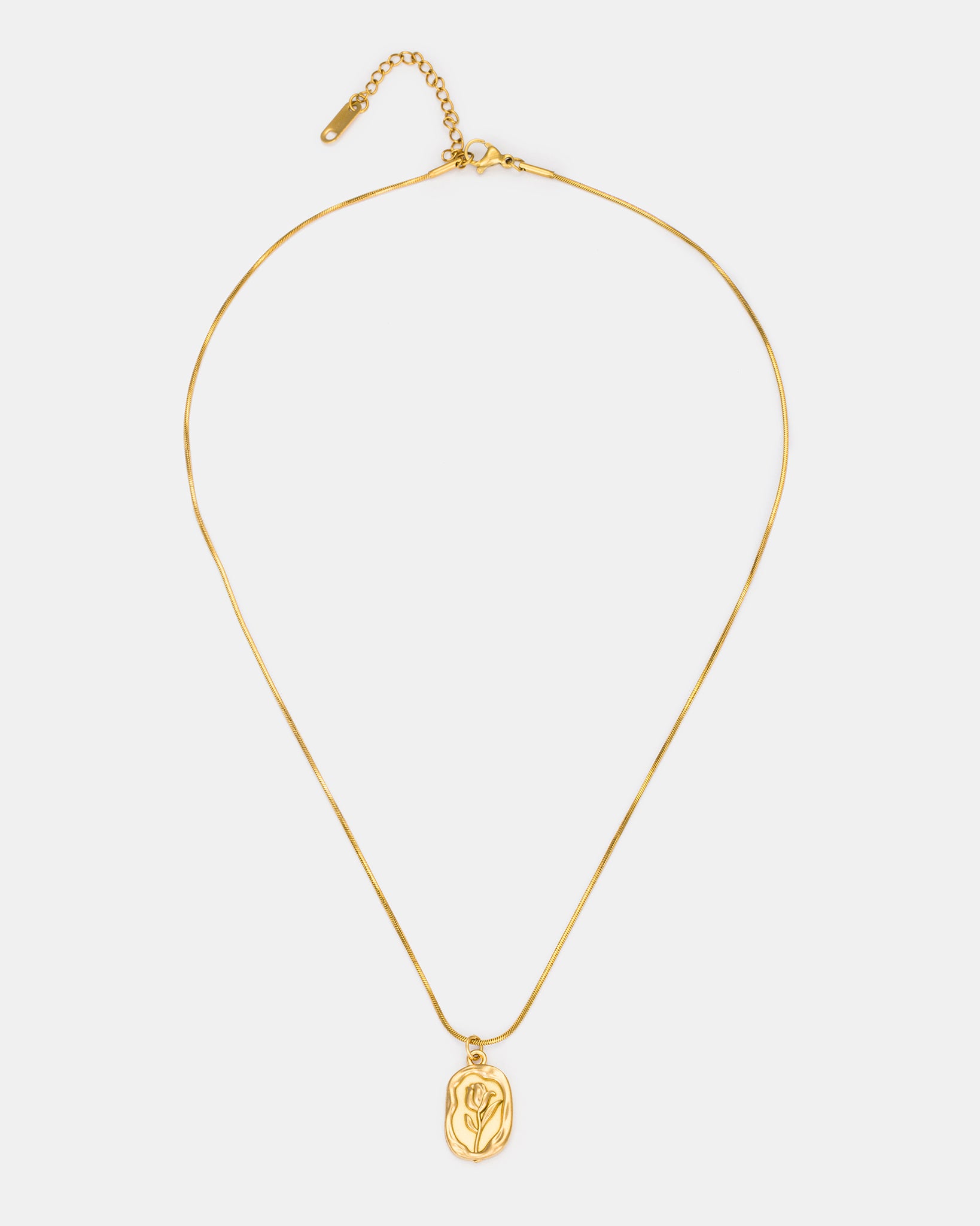 Tulip Medallion Necklace in Gilded Bloom