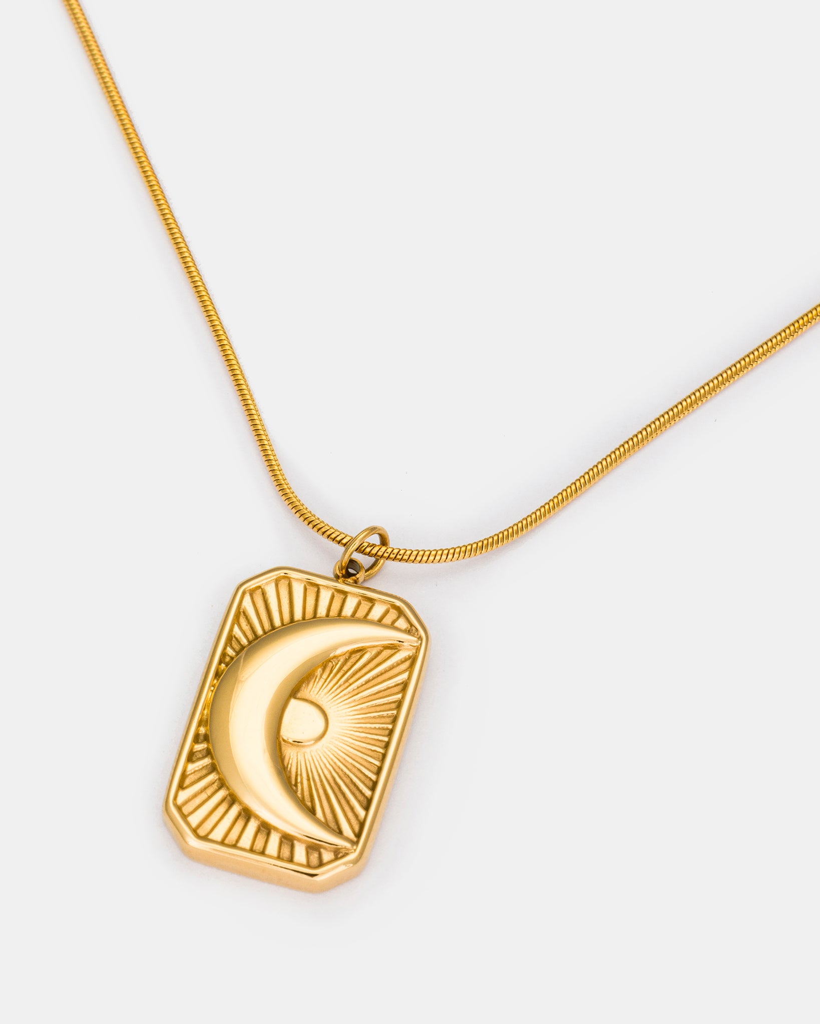 Crescent Glow Necklace in Gold