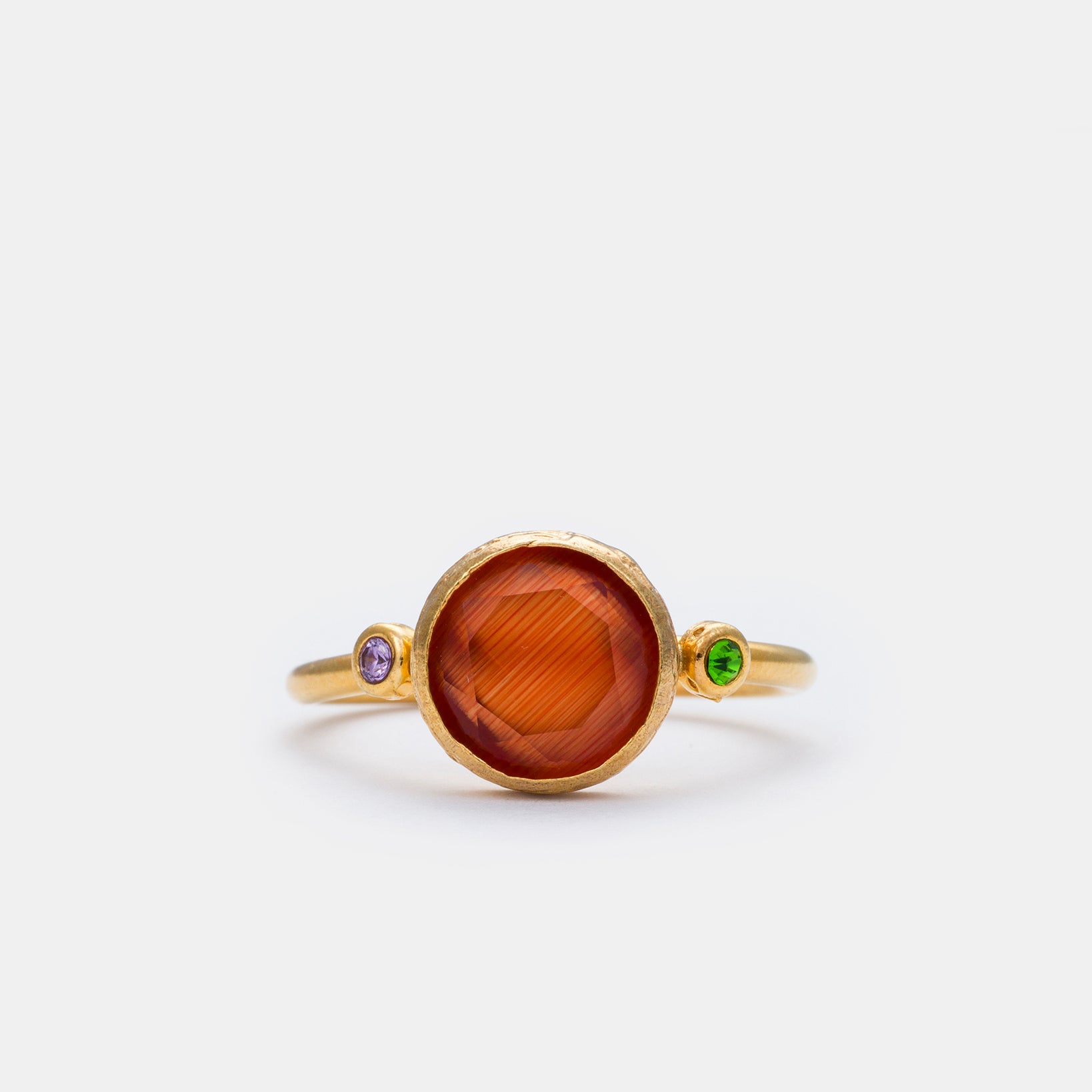 Amber Glow Cateye Ring