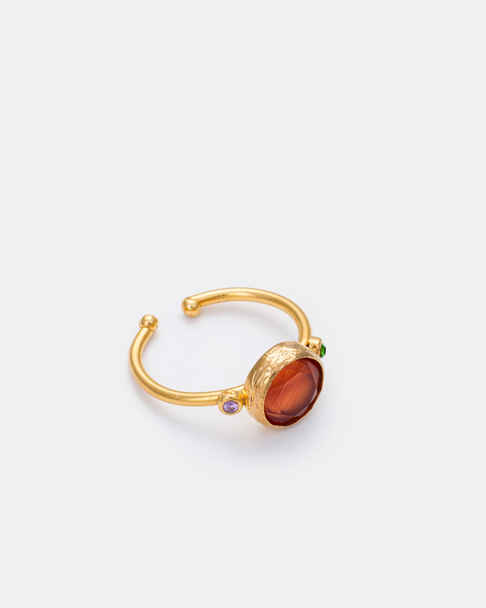 Amber Glow Cateye Ring
