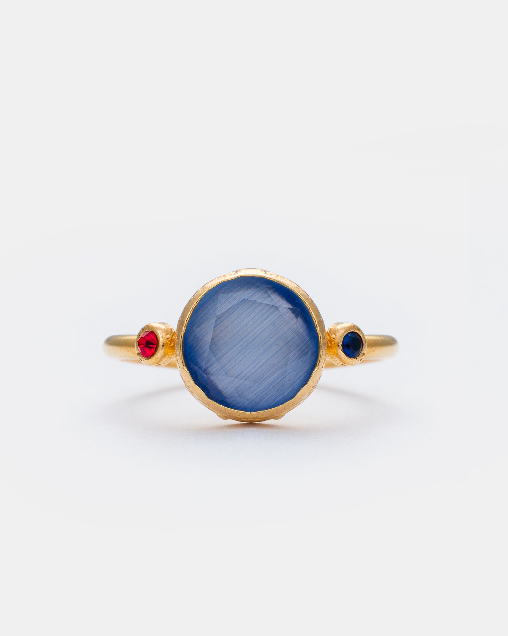 Sapphire Sky Cateye Ring