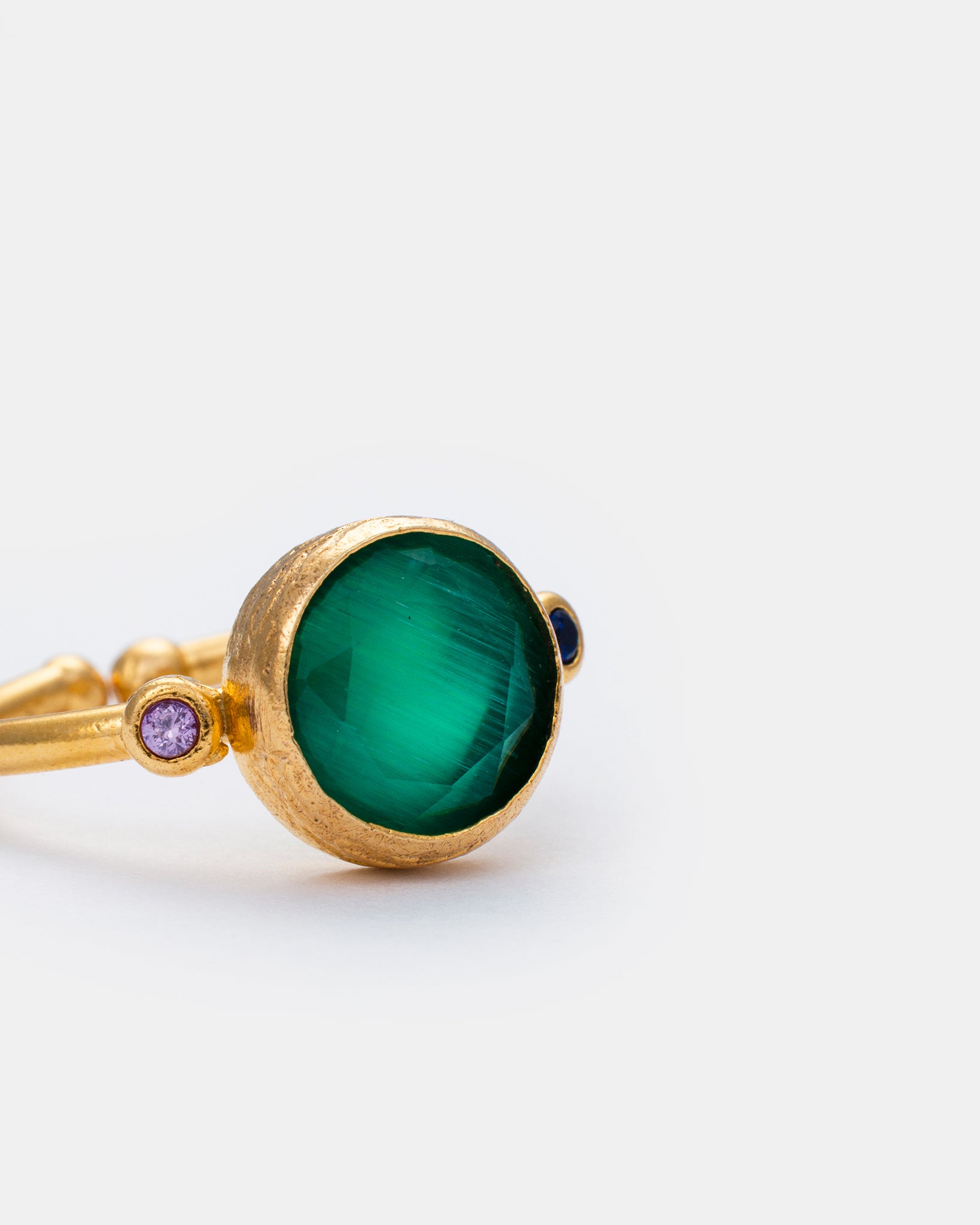 Emerald Horizon Cateye Ring