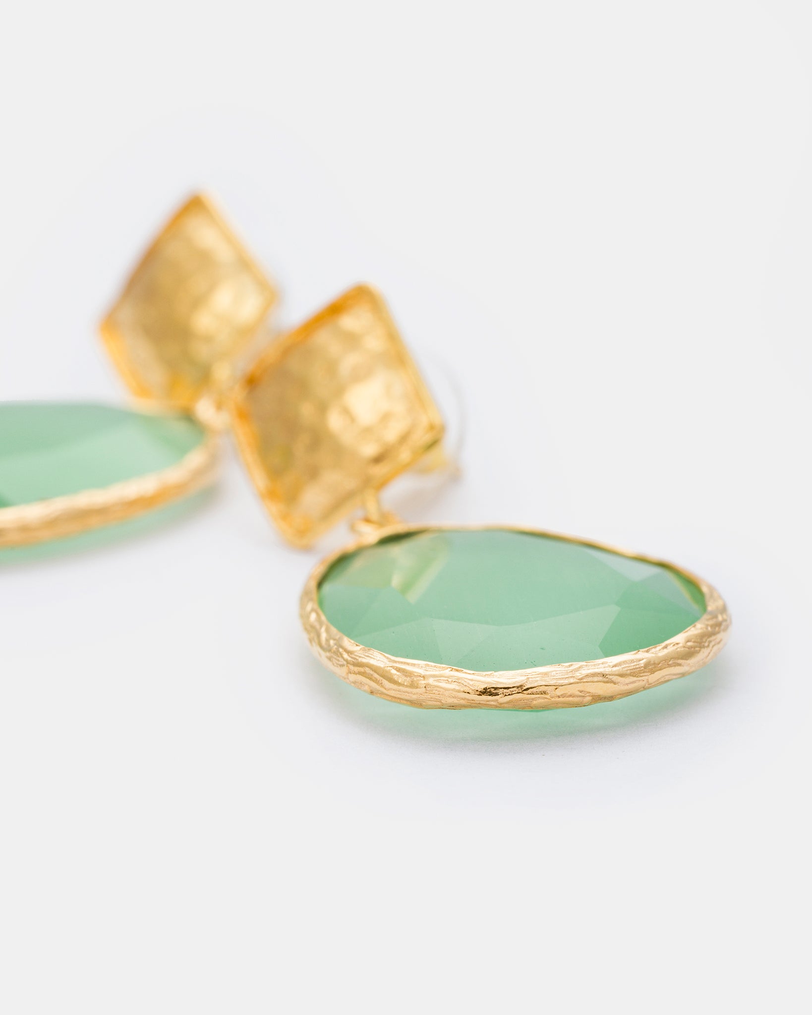 Mint Serenity Cat Eye Earrings