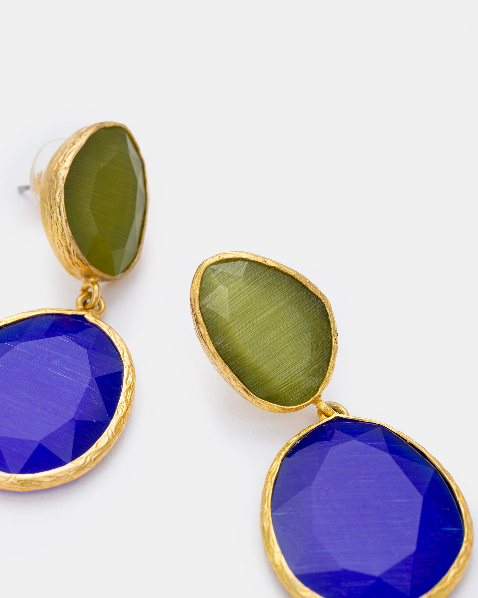 Ocean Depths Cat Eye Earrings