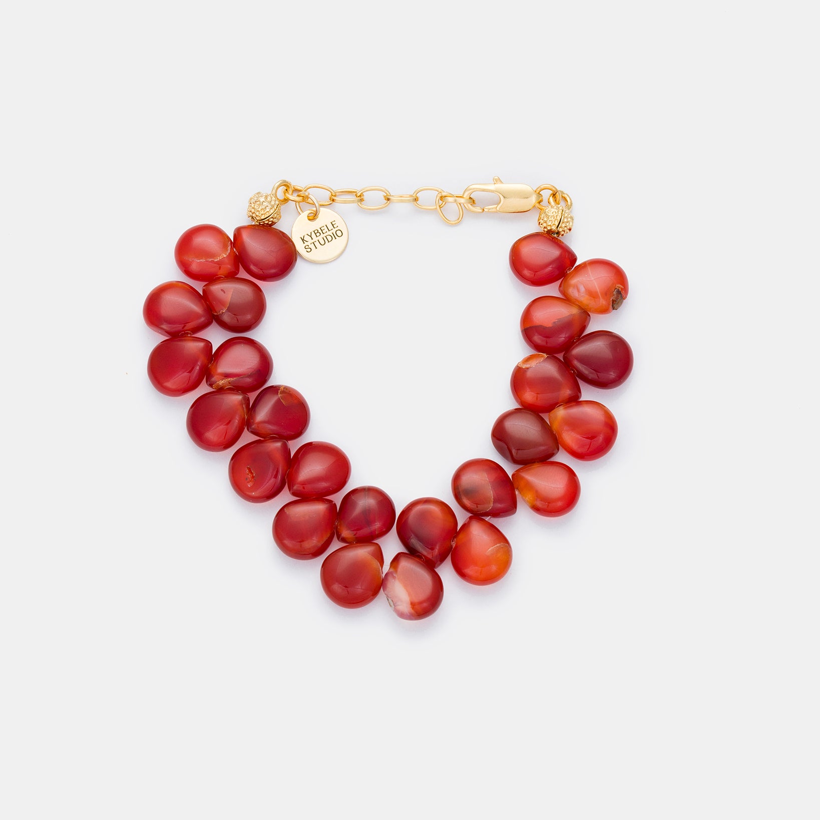 Crimson Flame Bracelet with Agate