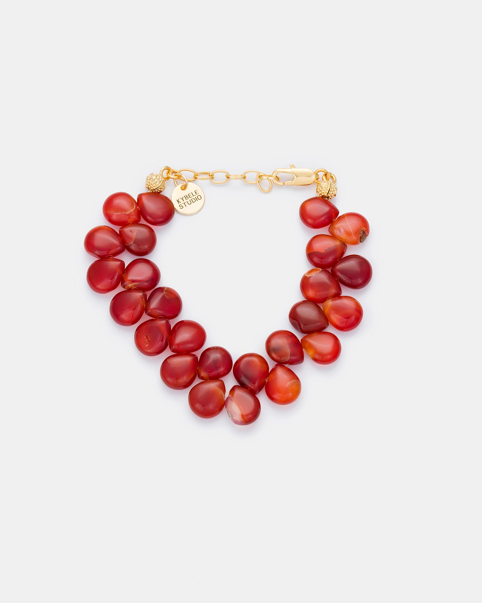 Crimson Flame Bracelet with Agate