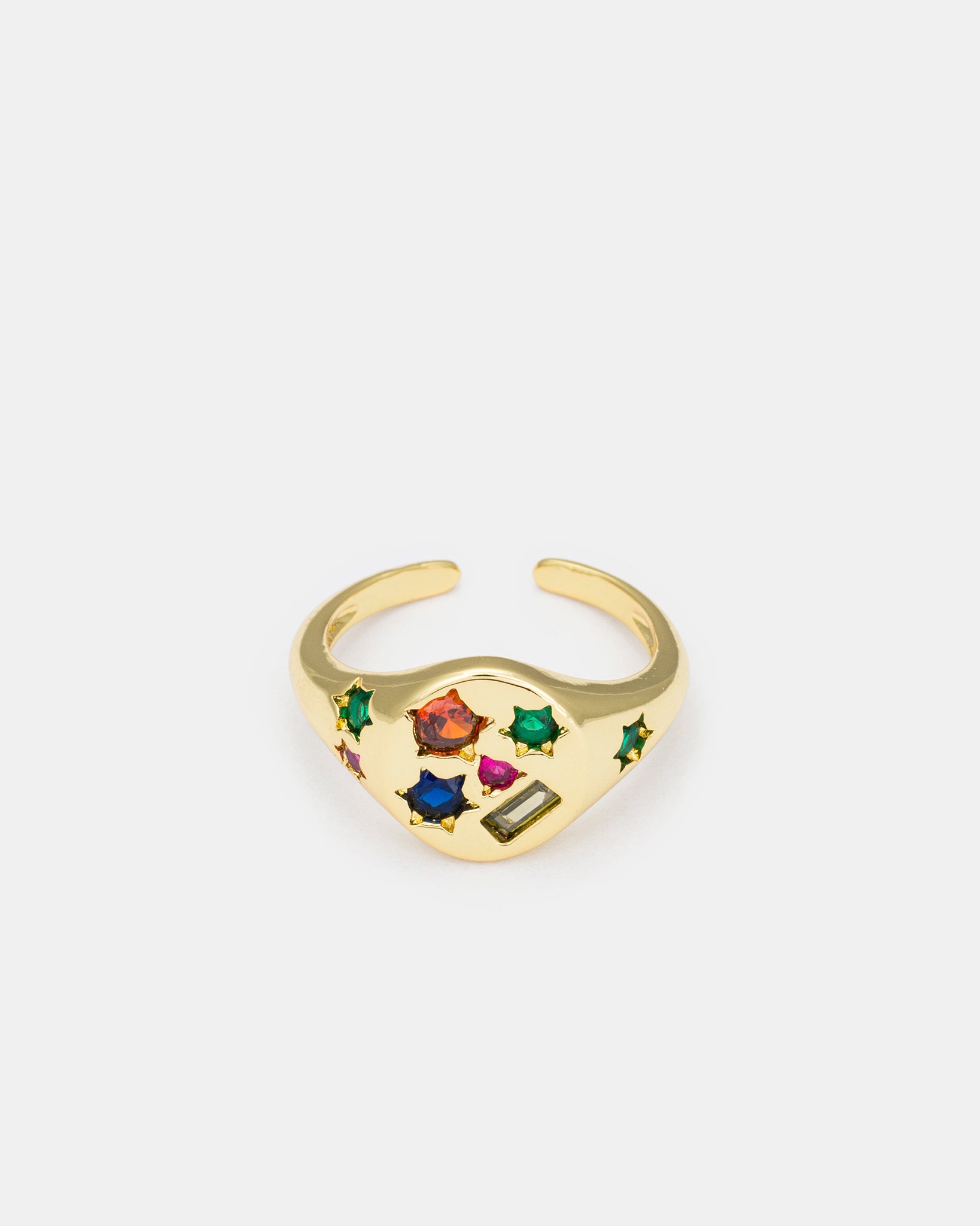 Celestial Burst Signet Ring
