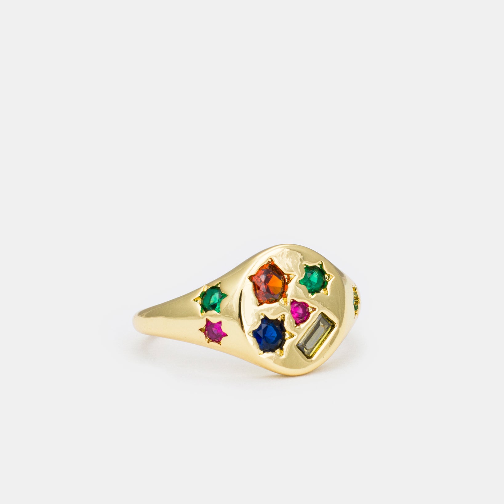 Celestial Burst Signet Ring