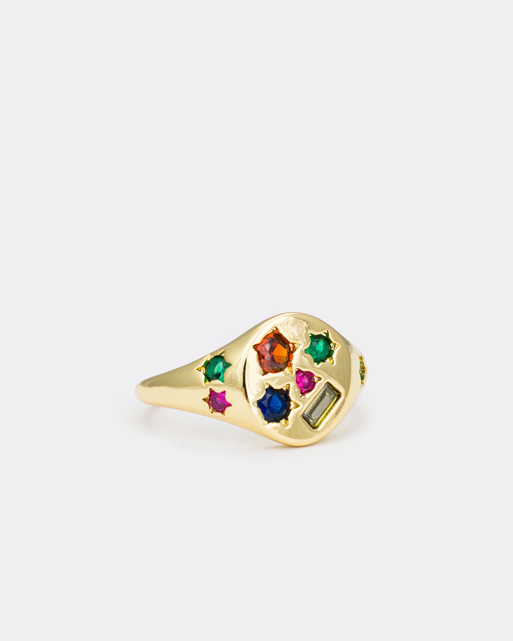 Celestial Burst Signet Ring