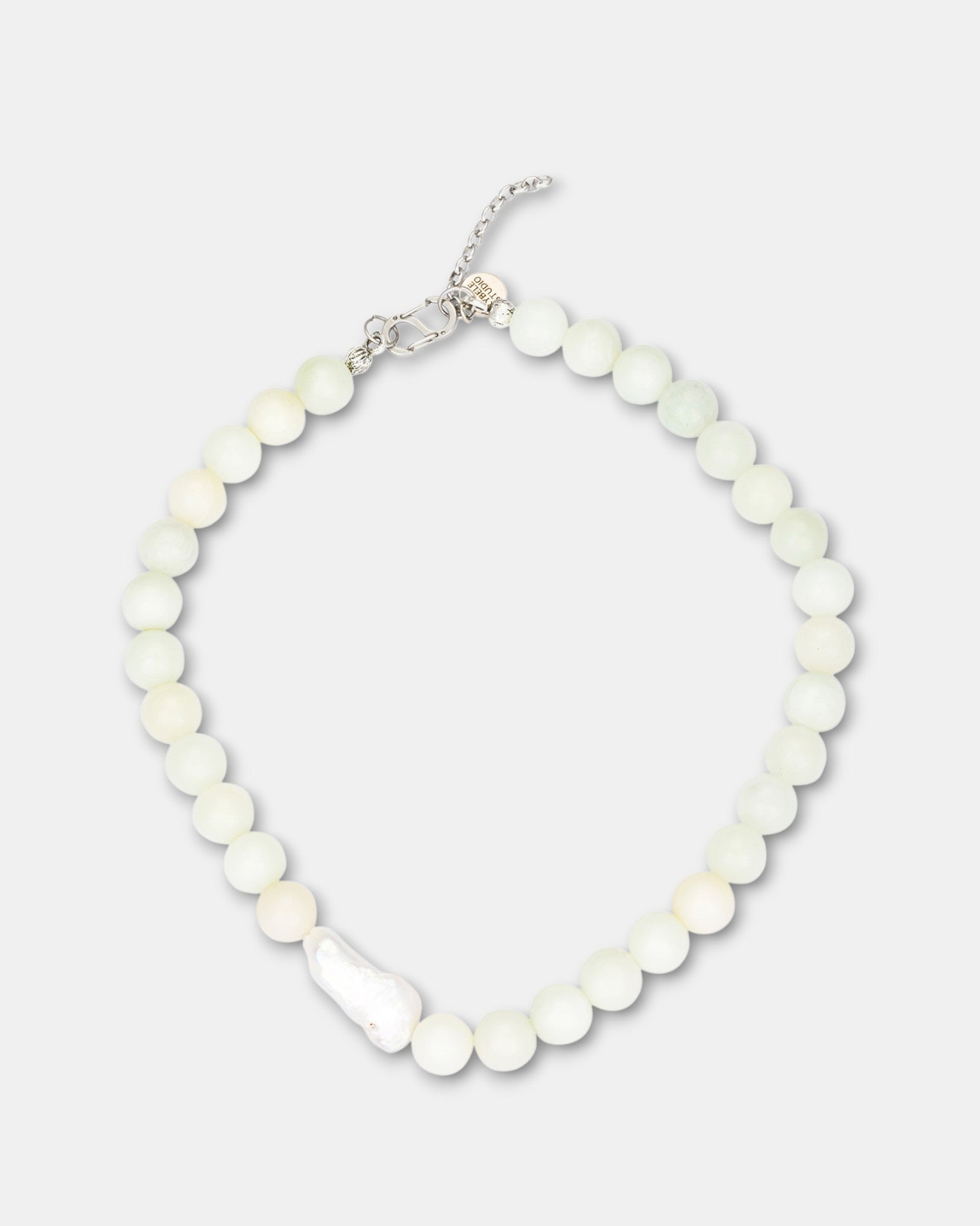 Bonbon Necklace with Jade & Pearl Accent