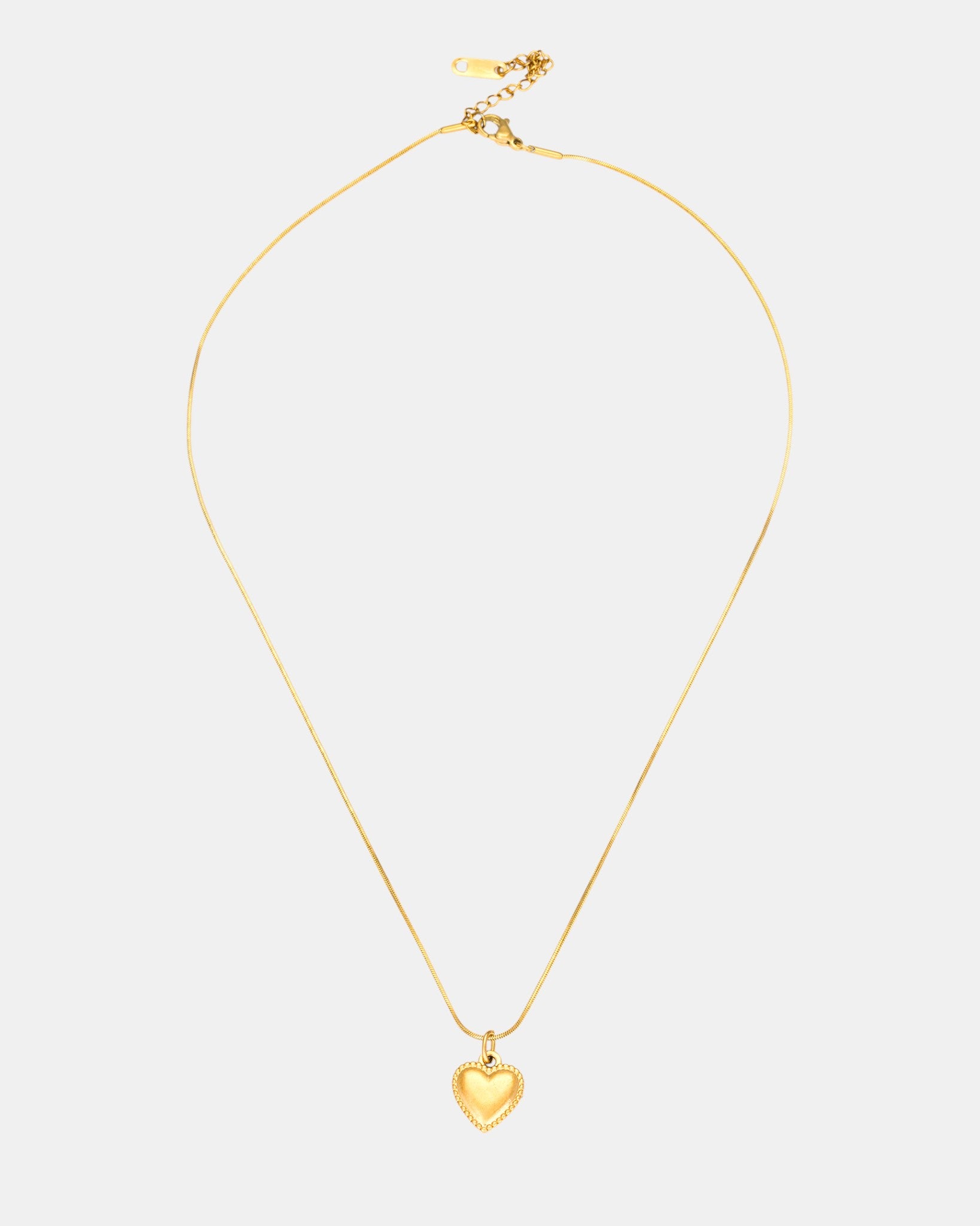 Golden Heart Necklace in Beaded Luxe