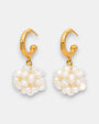 Pearl Bouquet Hoop Earrings
