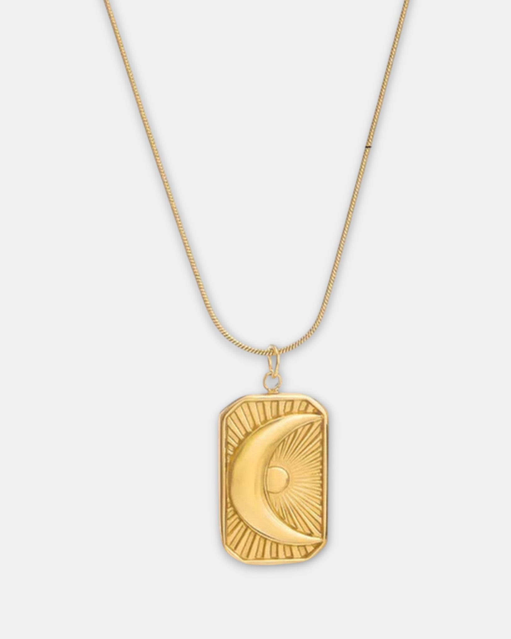 Crescent Glow Necklace in Gold