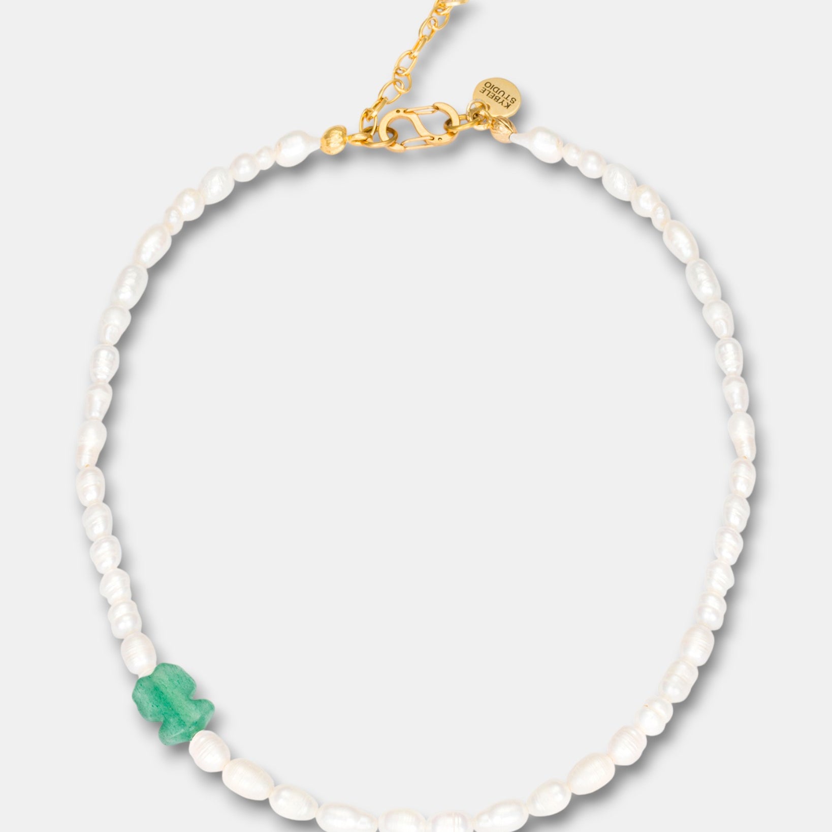 Whimsical Charm Necklace with Aventurine and Pearls