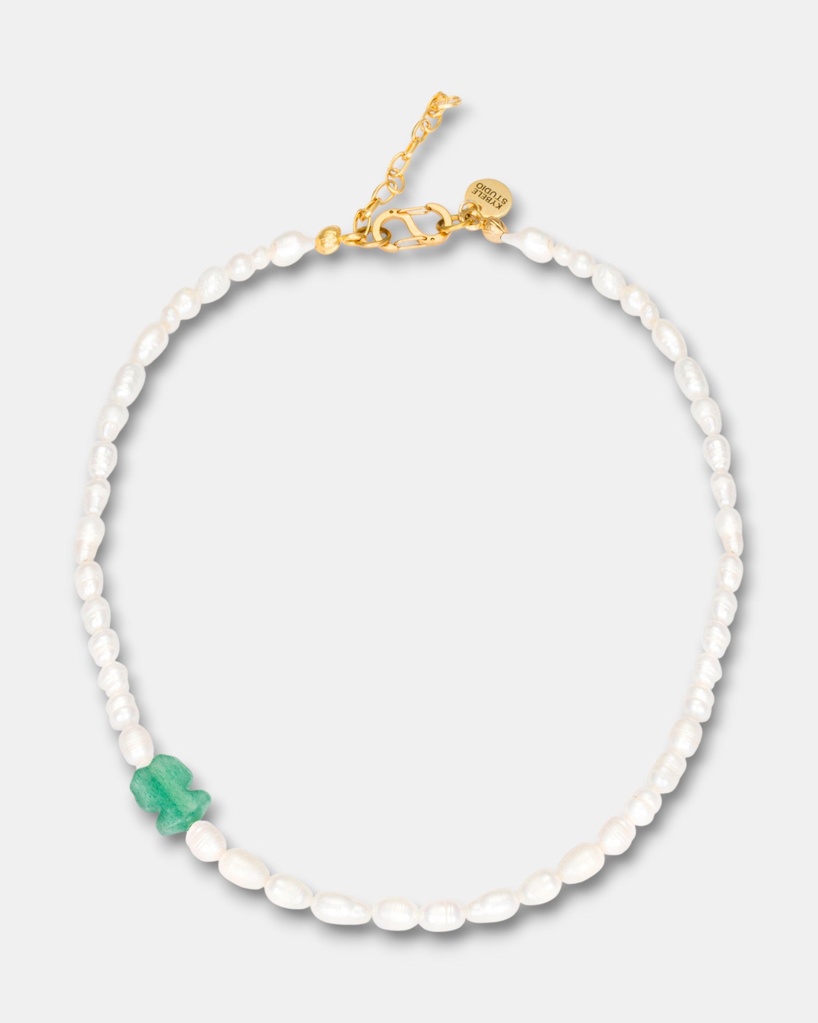 Whimsical Charm Necklace with Aventurine and Pearls