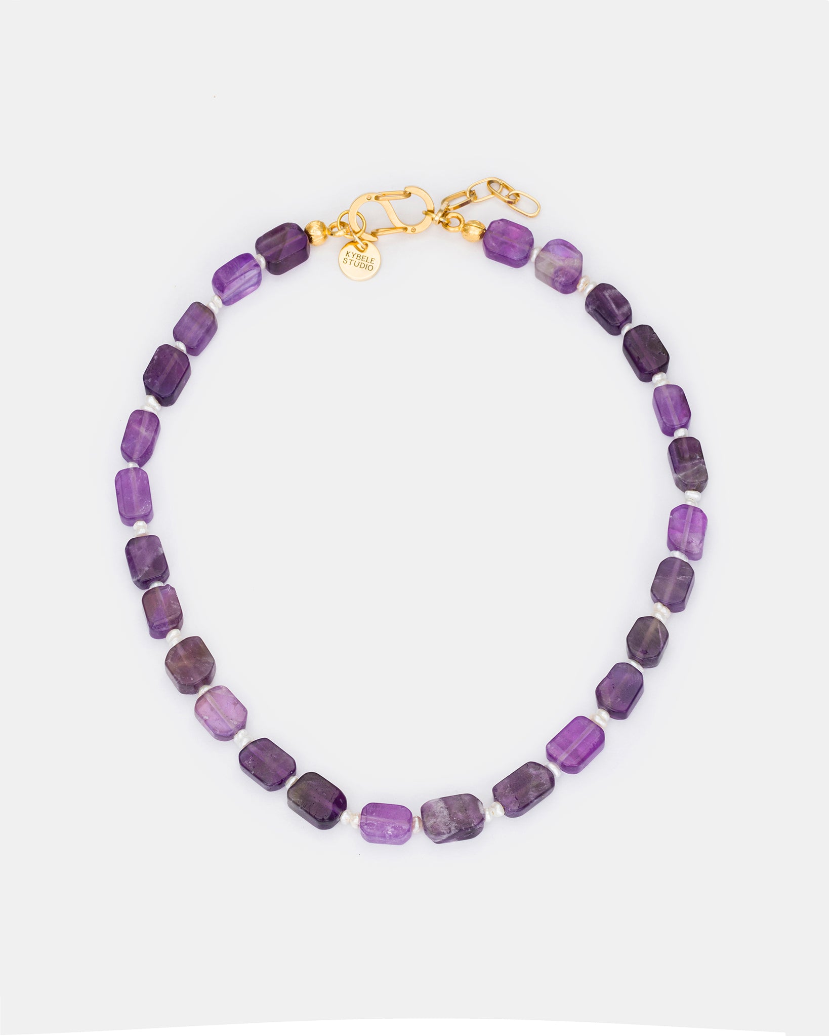 Lunar Harmony Necklace with Amethyst and Pearls