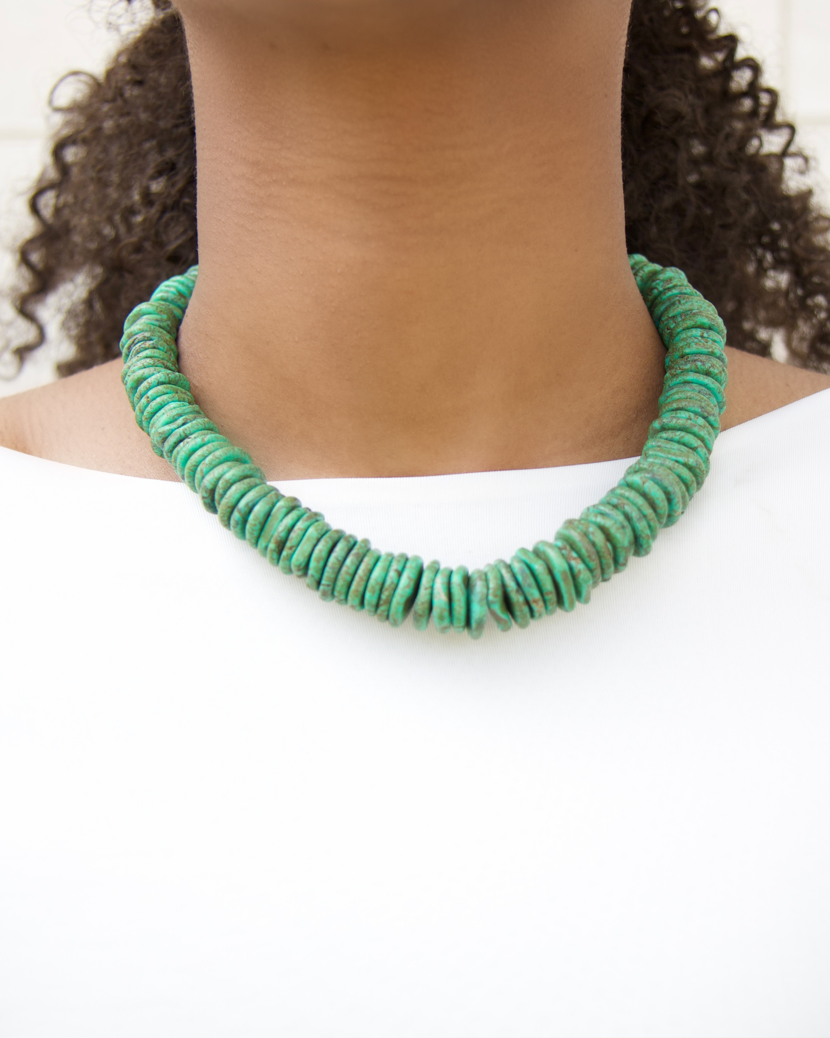 Island Echo Necklace in Green Howlite
