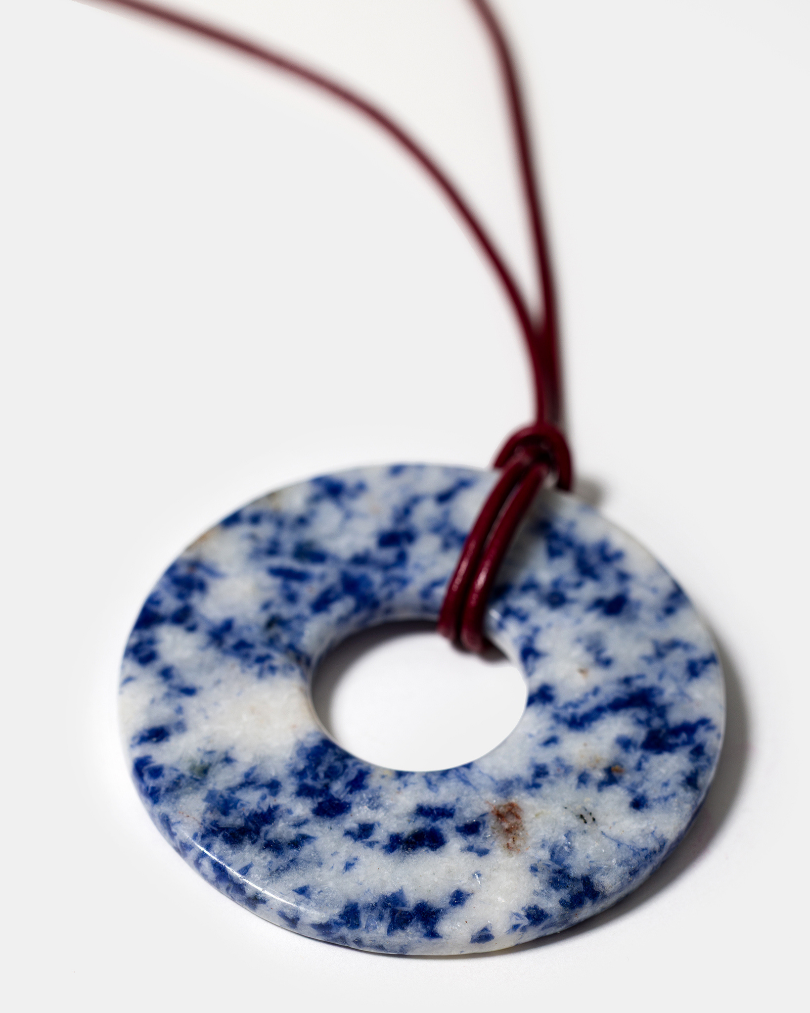 Ocean Mist Cord Necklace with Lapis Lazuli