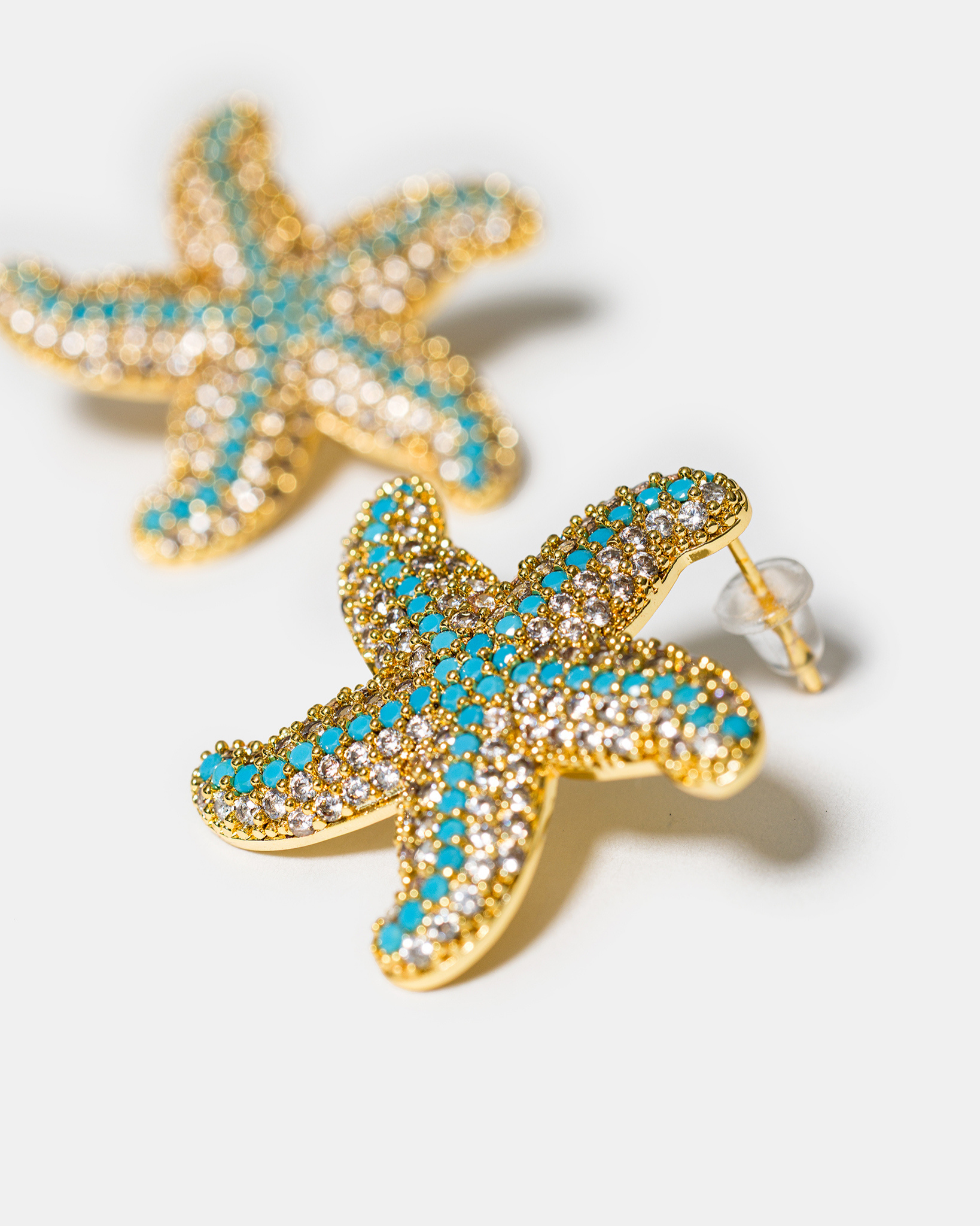 Starfish Earrings in Turquoise