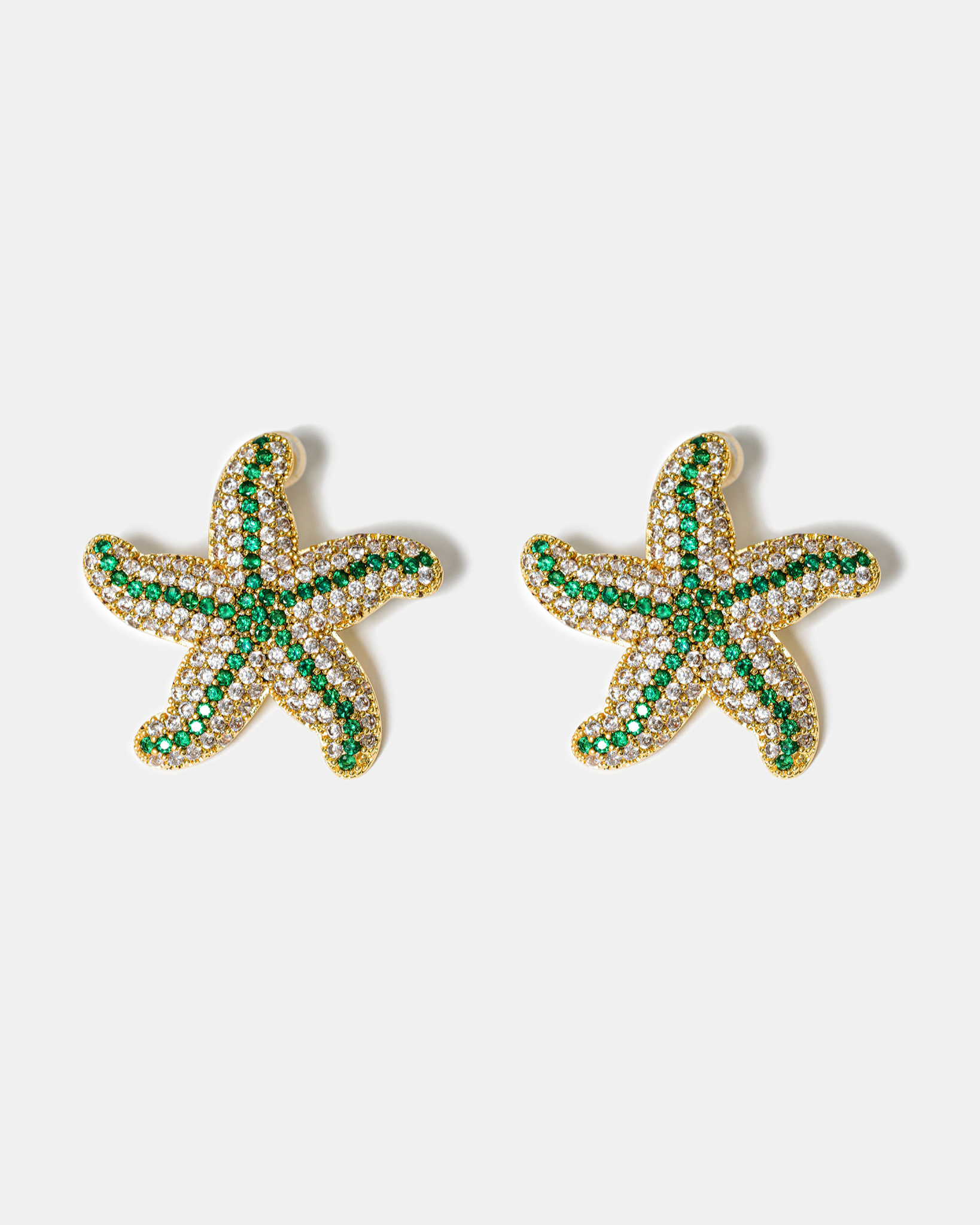 Starfish Earrings in Green