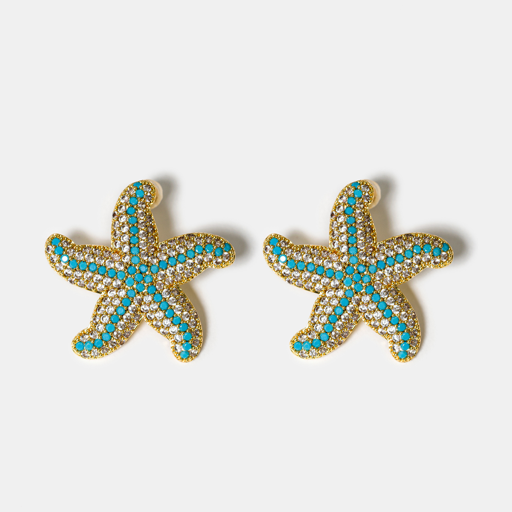 Starfish Earrings in Turquoise