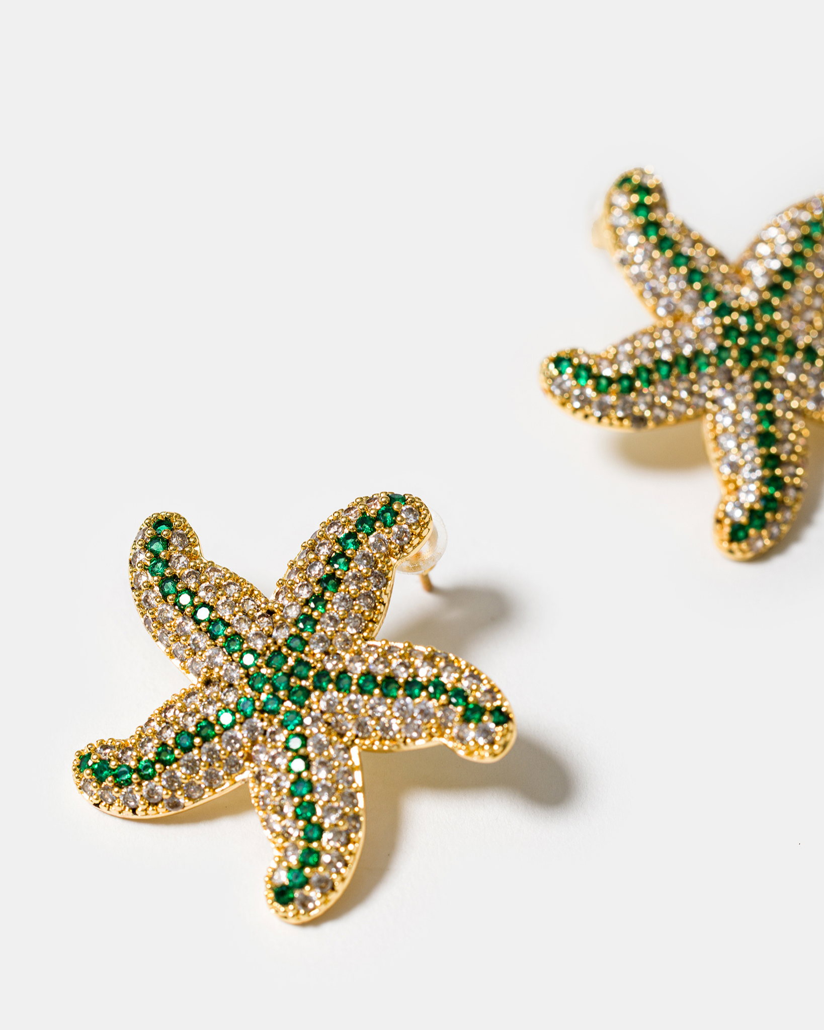 Starfish Earrings in Green